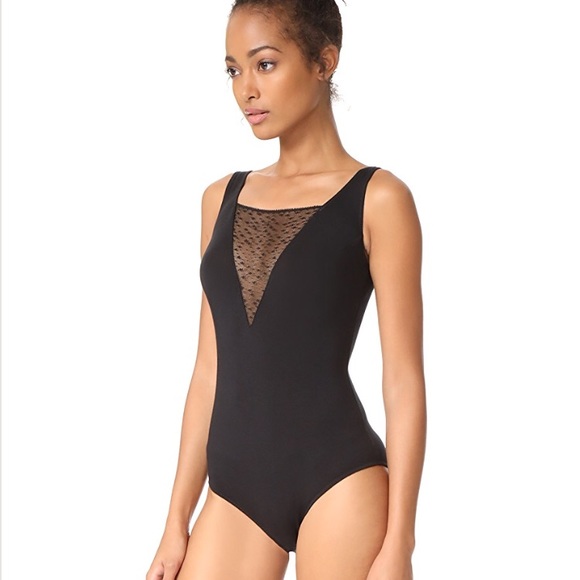 eberjey // greta black mesh bodysuit - Picture 3 of 6